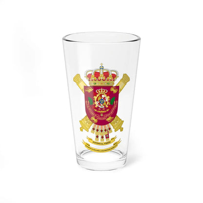 Coat of Arms of the 63rd Rocket Artillery Regiment (Spain) (Coat of Arms) Pint Glass 16oz 16oz - Go Mug Yourself