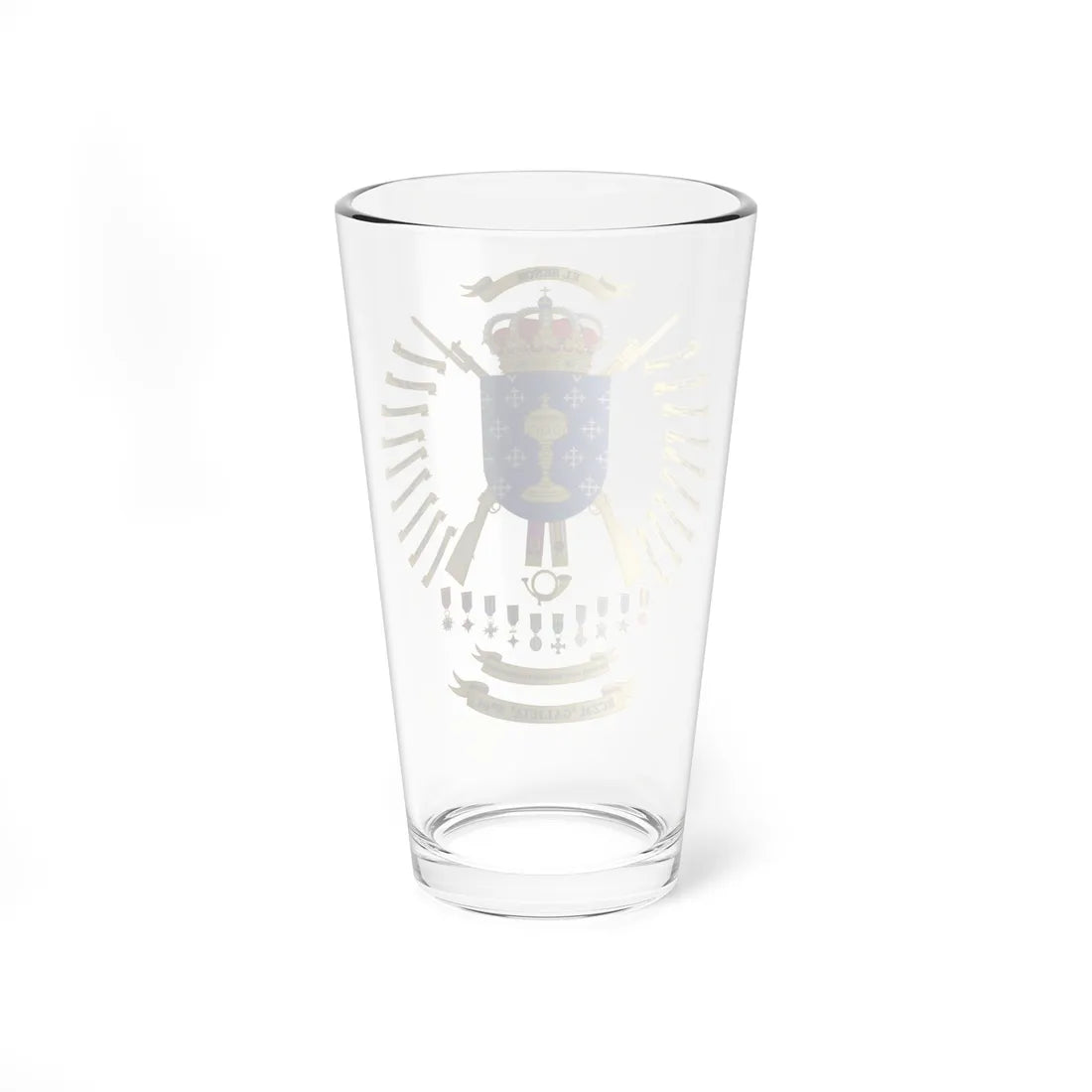 Coat of Arms of the 64th Regiment of Mountain Hunters Galicia (Spain) (Coat of Arms) Pint Glass 16oz - Go Mug Yourself
