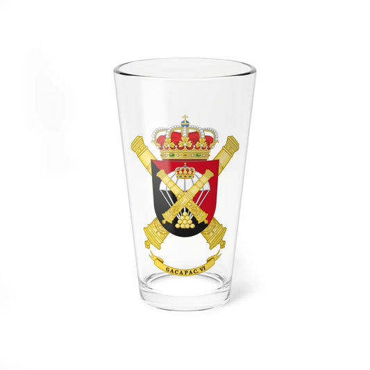 Coat of Arms of the 6th GACAPAC (Spain) (Coat of Arms) Pint Glass 16oz 16oz - Go Mug Yourself