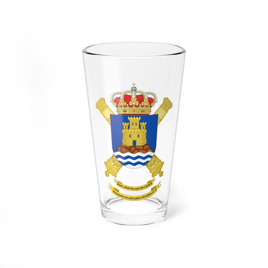 Coat of Arms of the 73rd Air Defence Artillery Regiment (Spain) (Coat of Arms) Pint Glass 16oz 16oz - Go Mug Yourself