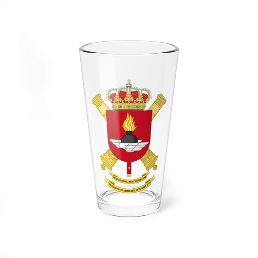 Coat of Arms of the 74th Air Defence Artillery Regiment (Spain) (Coat of Arms) Pint Glass 16oz 16oz - Go Mug Yourself