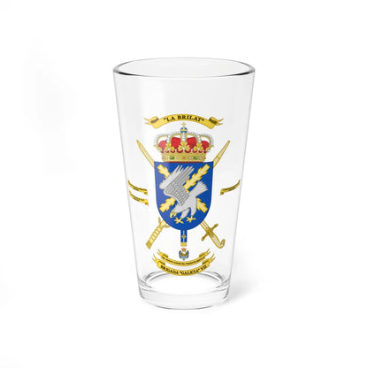 Coat of Arms of the 7th Brigade Galicia Polyvalent Brigade (Spain) (Coat of Arms) Pint Glass 16oz 16oz - Go Mug Yourself
