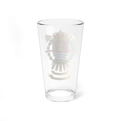 Coat of Arms of the 7th Engineer Regiment (Spain) (Coat of Arms) Pint Glass 16oz - Go Mug Yourself
