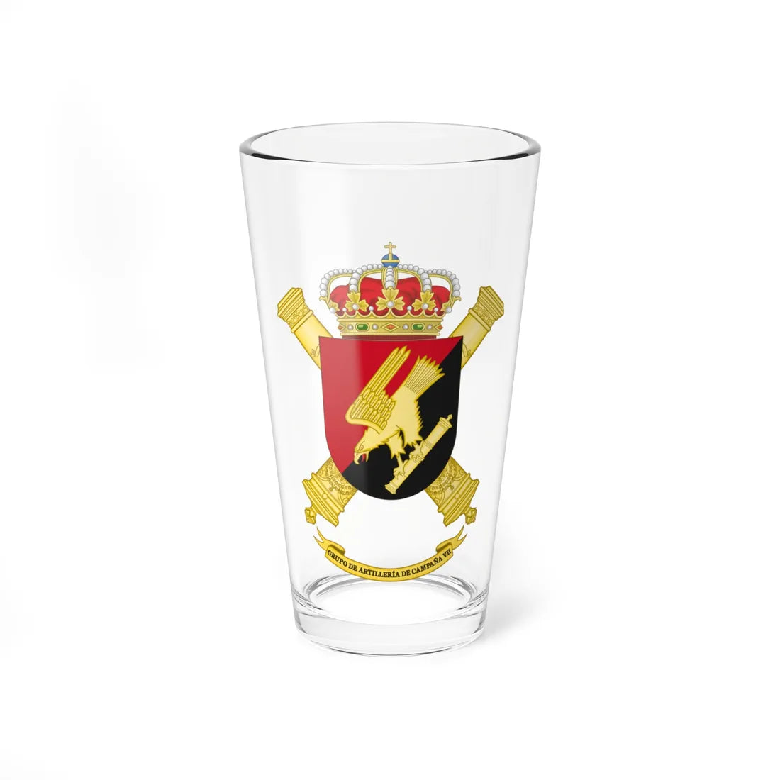 Coat of Arms of the 7th GACA (Spain) (Coat of Arms) Pint Glass 16oz 16oz - Go Mug Yourself