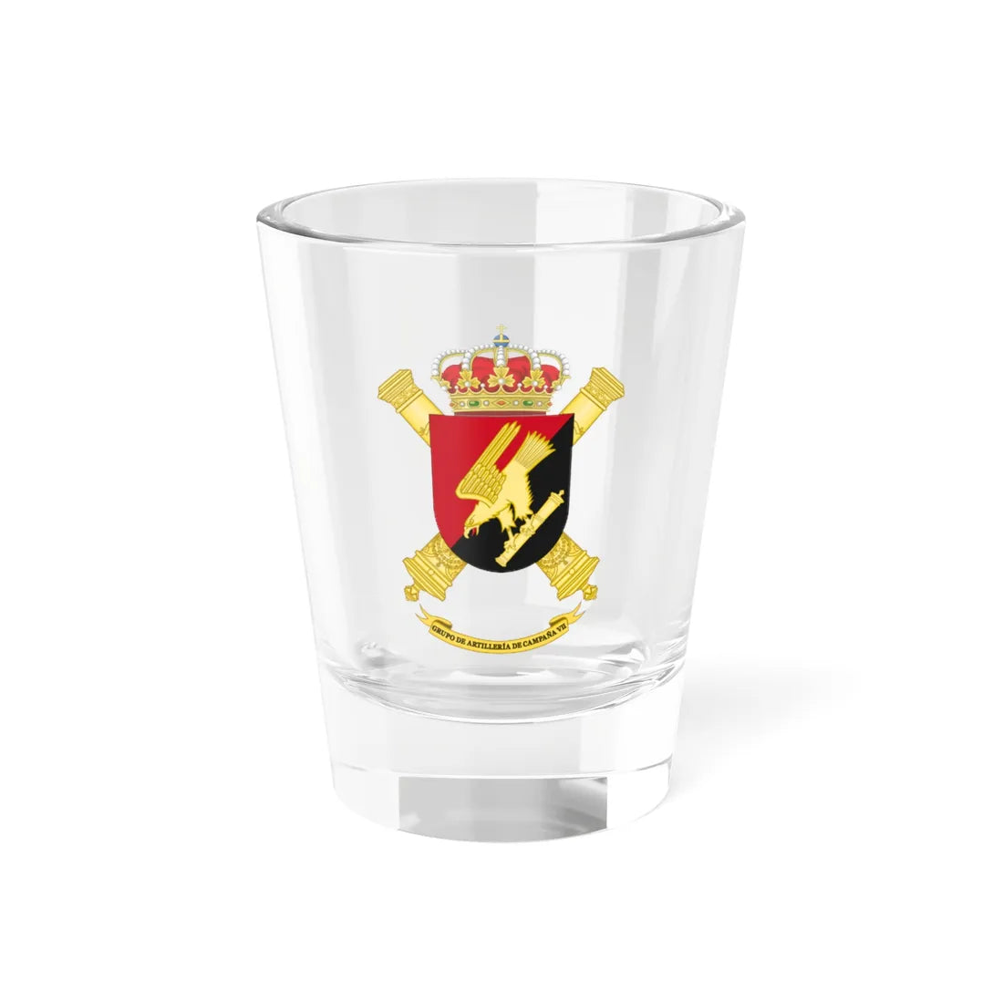Coat of Arms of the 7th GACA (Spain) (Coat of Arms) Shot Glass 1.5oz 1.5oz - Go Mug Yourself