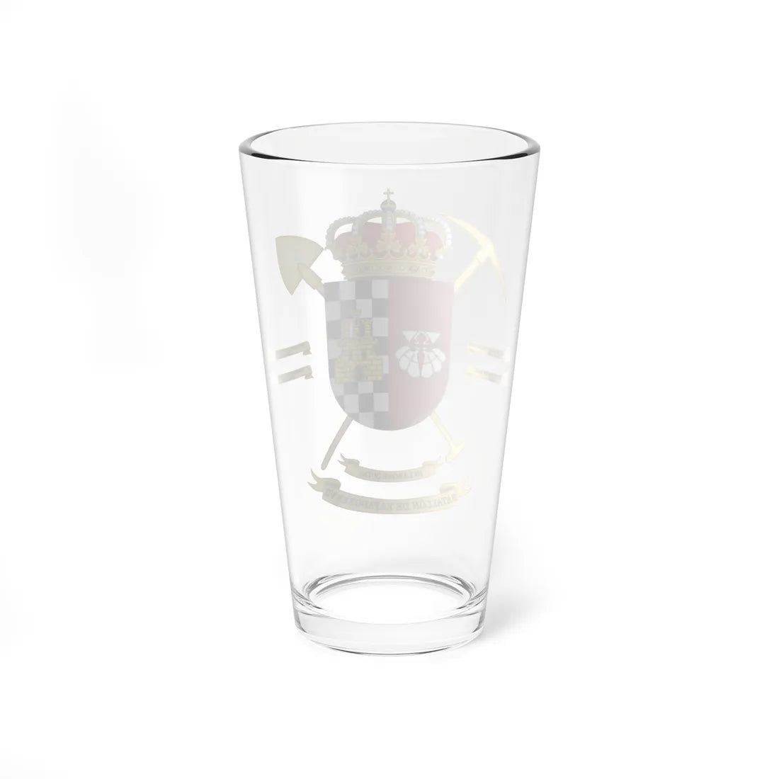 Coat of Arms of the 7th Military Engineering Battalion (Spain) (Coat of Arms) Pint Glass 16oz - Go Mug Yourself
