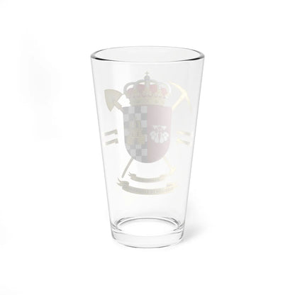 Coat of Arms of the 7th Military Engineering Battalion (Spain) (Coat of Arms) Pint Glass 16oz - Go Mug Yourself