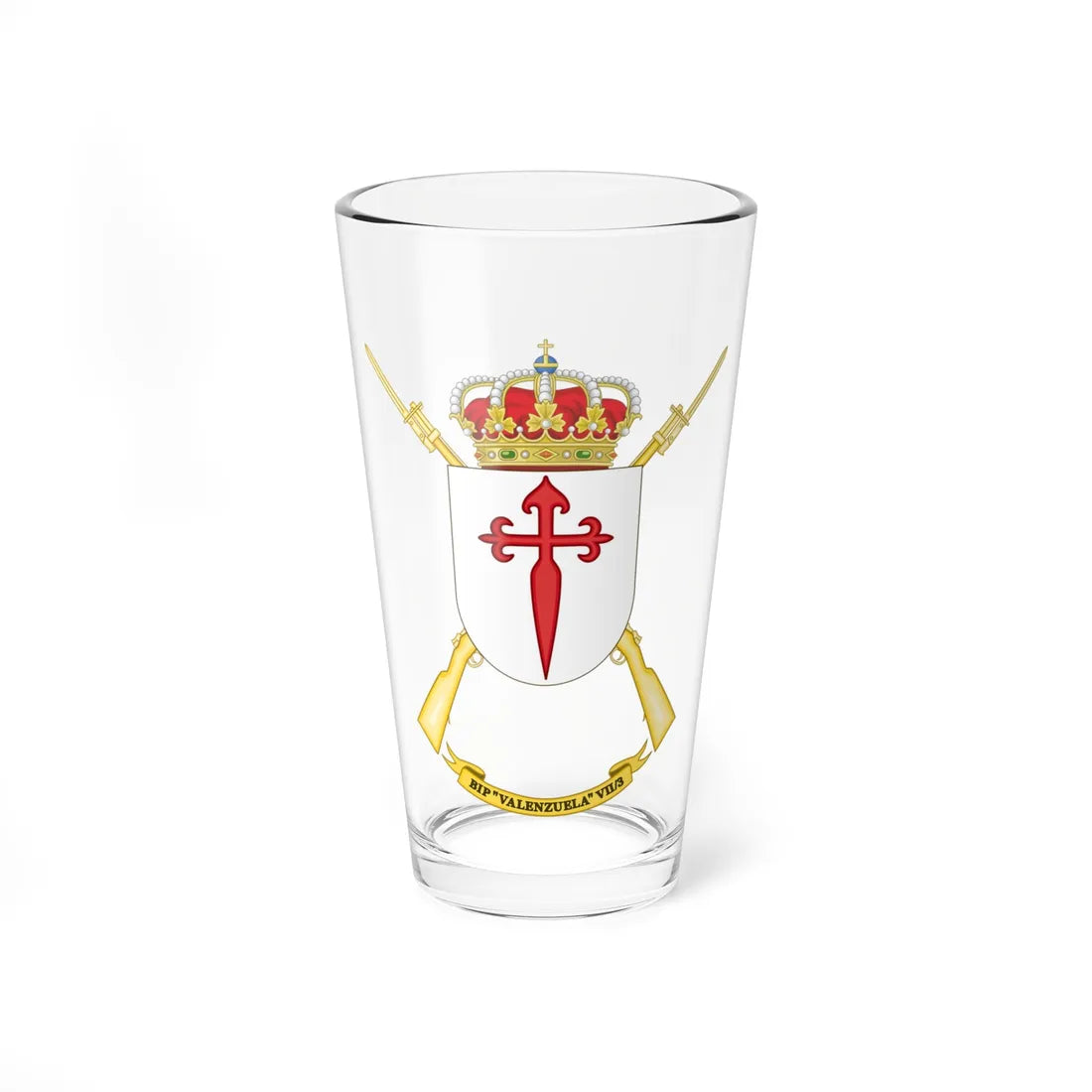 Coat of Arms of the 7th Spanish Legion Flag Valenzuela (Spain) (Coat of Arms) Pint Glass 16oz 16oz - Go Mug Yourself