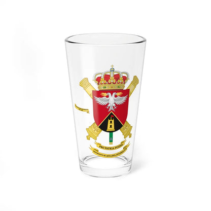 Coat of Arms of the 81st Air Defence Artillery Regiment (Spain) (Coat of Arms) Pint Glass 16oz 16oz - Go Mug Yourself