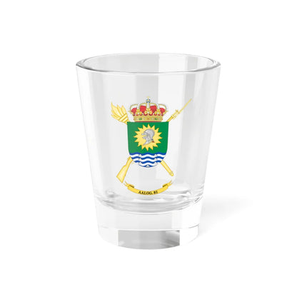 Coat of Arms of the 81st Logistics Support Group (Spain) (Coat of Arms) Shot Glass 1.5oz 1.5oz - Go Mug Yourself