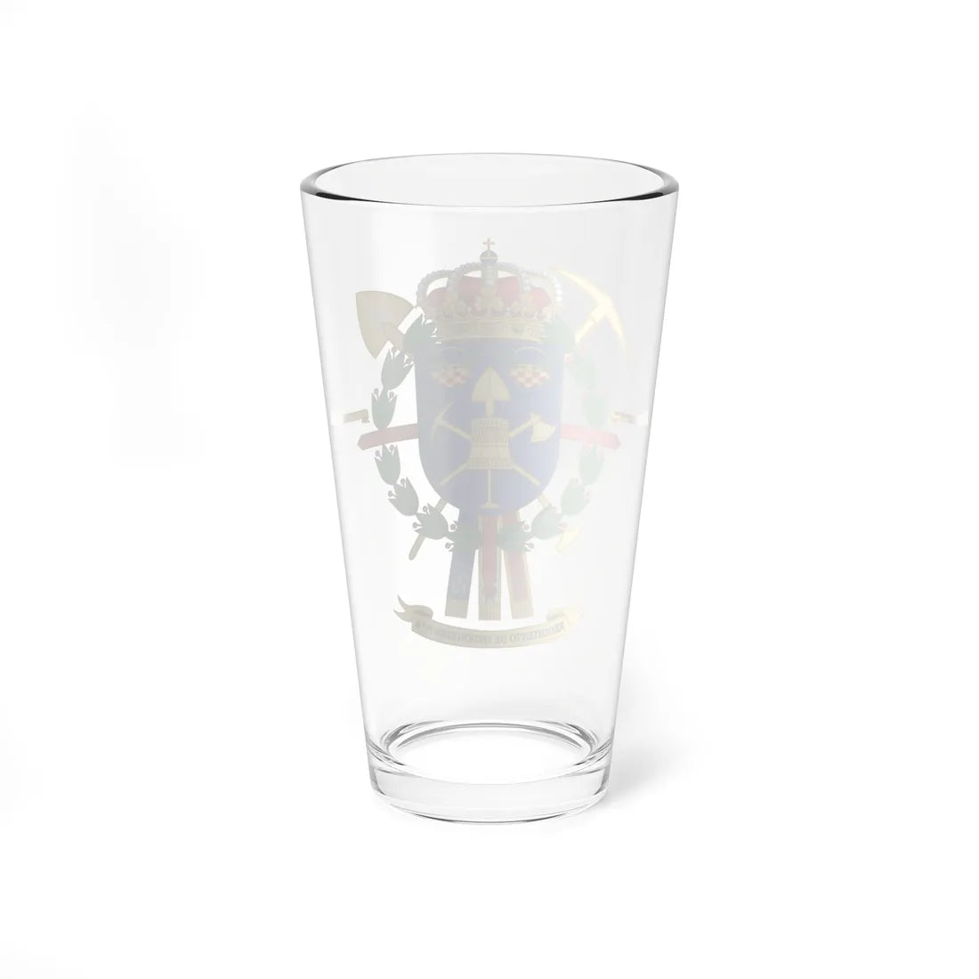Coat of Arms of the 8th Engineer Regiment (Spain) (Coat of Arms) Pint Glass 16oz - Go Mug Yourself