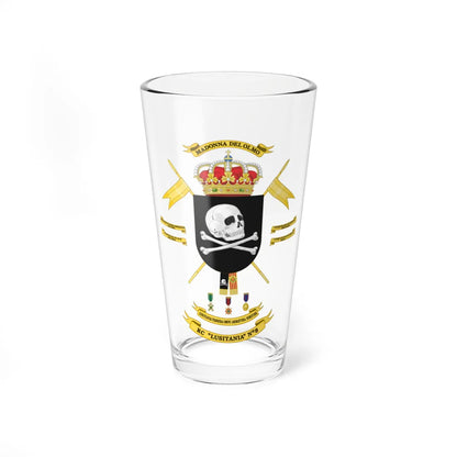 Coat of Arms of the 8th Light Armoured Cavalry Regiment Lusitania (Spain) (Coat of Arms) Pint Glass 16oz 16oz - Go Mug Yourself