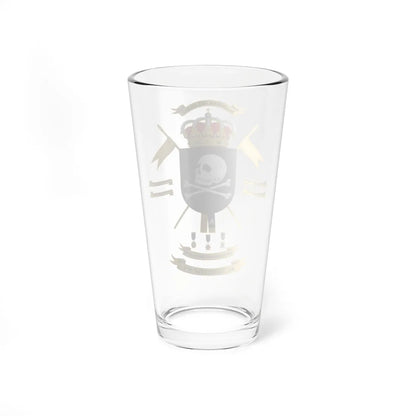Coat of Arms of the 8th Light Armoured Cavalry Regiment Lusitania (Spain) (Coat of Arms) Pint Glass 16oz - Go Mug Yourself
