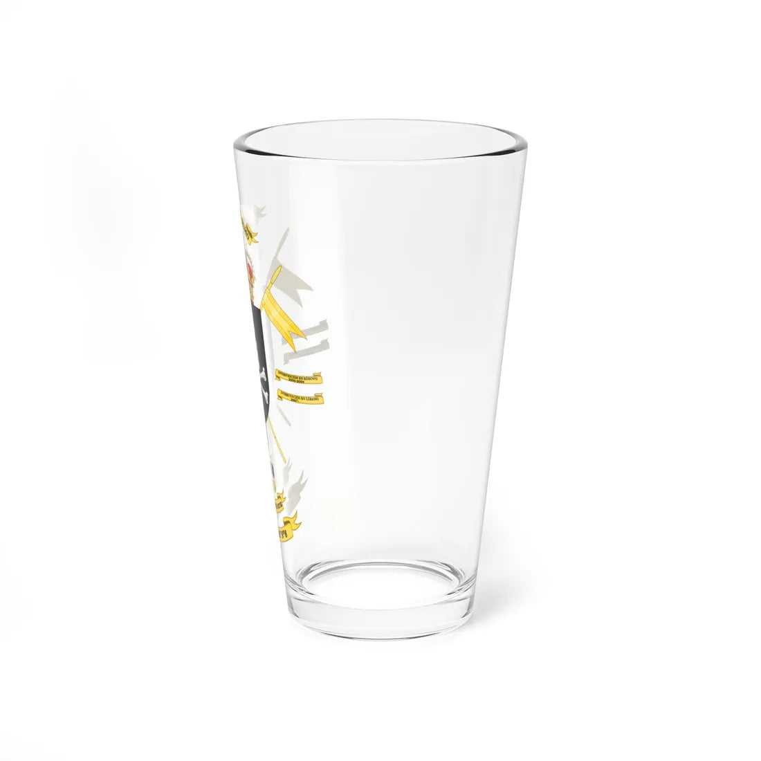 Coat of Arms of the 8th Light Armoured Cavalry Regiment Lusitania (Spain) (Coat of Arms) Pint Glass 16oz - Go Mug Yourself