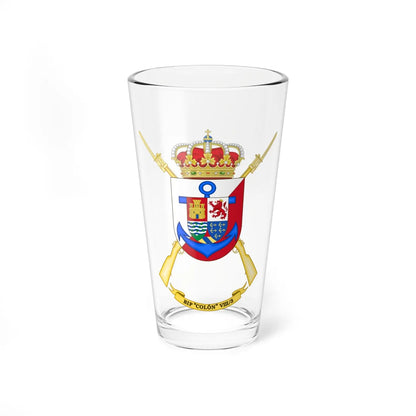 Coat of Arms of the 8th Spanish Legion Flag Colón (Spain) (Coat of Arms) Pint Glass 16oz 16oz - Go Mug Yourself