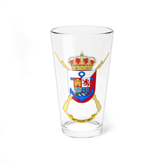 Coat of Arms of the 8th Spanish Legion Flag Colón (Spain) (Coat of Arms) Pint Glass 16oz 16oz - Go Mug Yourself