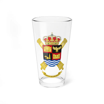 Coat of Arms of the 91st Mixed Artillery Regiment (Spain) (Coat of Arms) Pint Glass 16oz 16oz - Go Mug Yourself