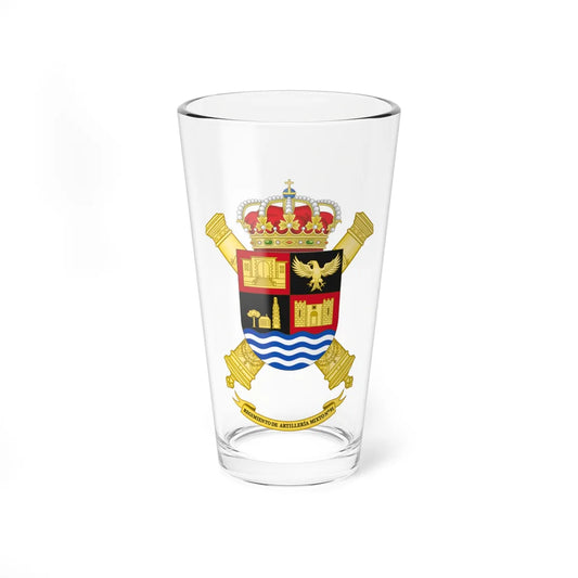 Coat of Arms of the 91st Mixed Artillery Regiment (Spain) (Coat of Arms) Pint Glass 16oz 16oz - Go Mug Yourself