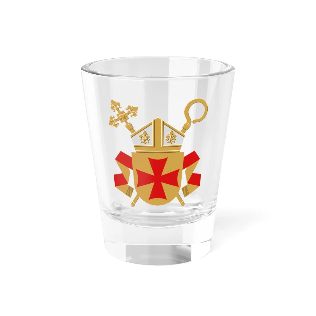 Coat of arms of the Archbishop of Turku and Finland (Finland) (Coat of Arms) Shot Glass 1.5oz 1.5oz - Go Mug Yourself