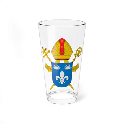Coat of arms of the Archdiocese of Aracaju (Brazil) (Coat of Arms) Pint Glass 16oz 16oz - Go Mug Yourself