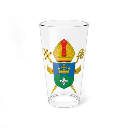 Coat of arms of the Archdiocese of Belo Horizonte (Brazil) (Coat of Arms) Pint Glass 16oz 16oz - Go Mug Yourself