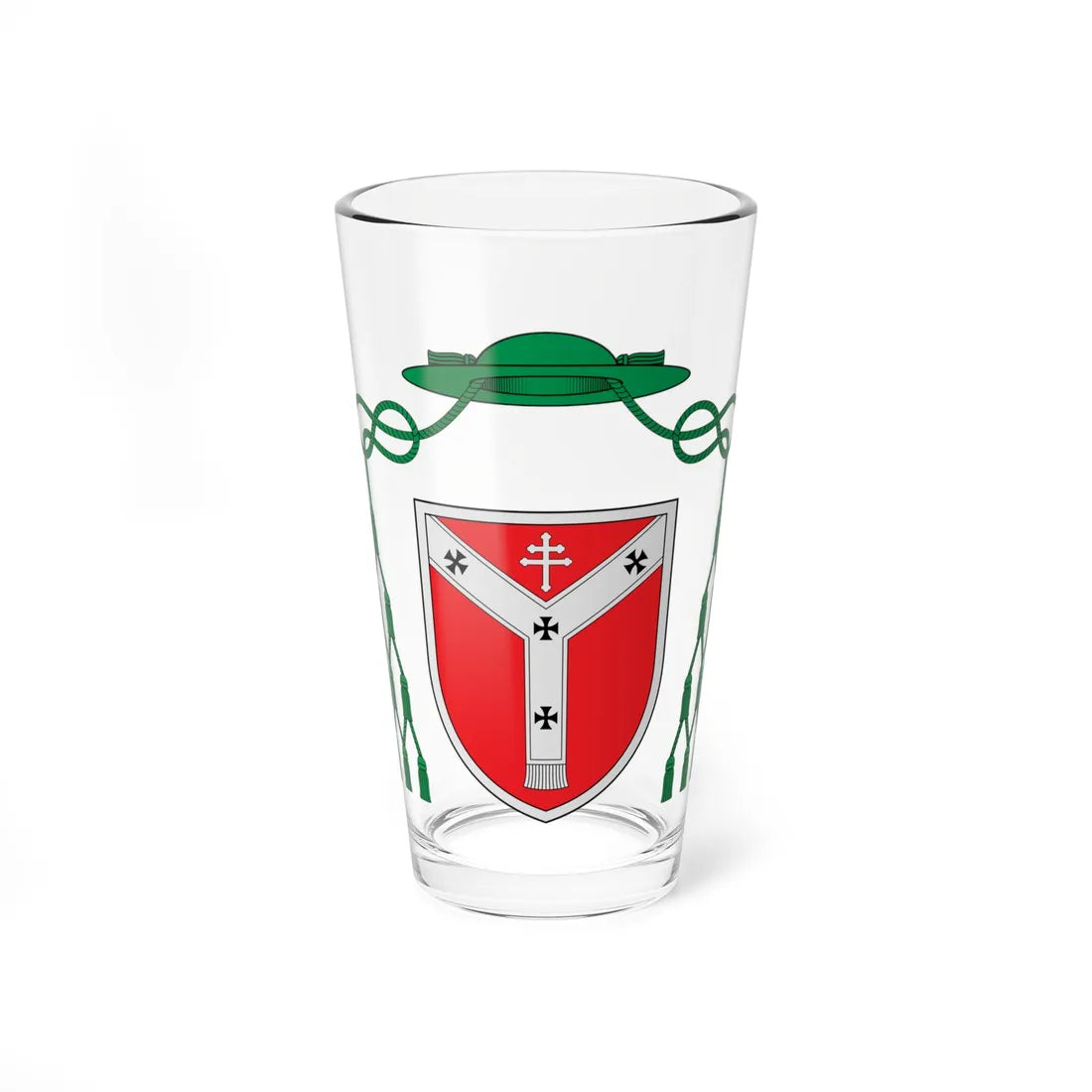 Coat of arms of the Archdiocese of Cardiff (United Kingdom) (Coat of Arms) Pint Glass 16oz 16oz - Go Mug Yourself