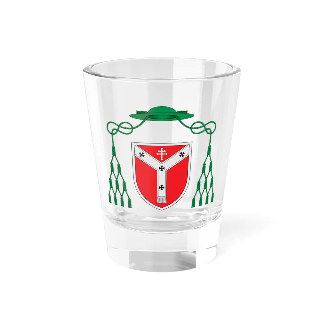 Coat of arms of the Archdiocese of Cardiff (United Kingdom) (Coat of Arms) Shot Glass 1.5oz 1.5oz - Go Mug Yourself