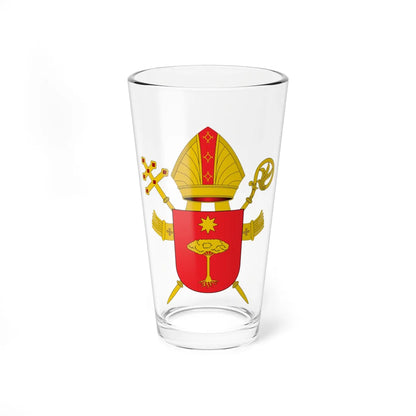 Coat of arms of the Archdiocese of Curitiba (Brazil) (Coat of Arms) Pint Glass 16oz 16oz - Go Mug Yourself