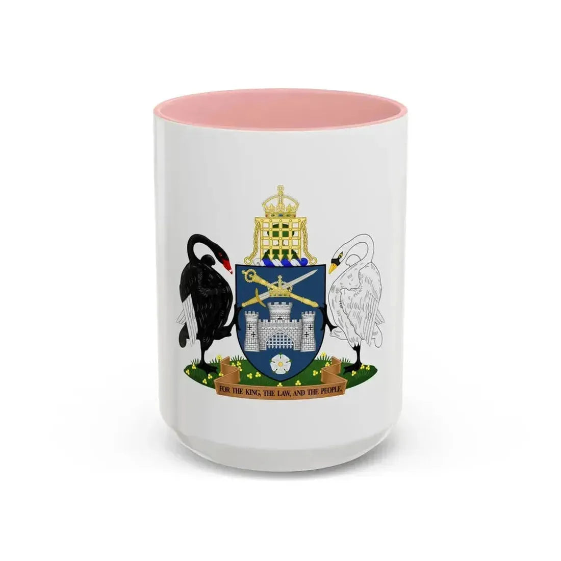 Coat of Arms of the Australian Capital Territory - Accent Coffee Mug 15oz Pink - Go Mug Yourself