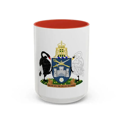 Coat of Arms of the Australian Capital Territory - Accent Coffee Mug 15oz Red - Go Mug Yourself