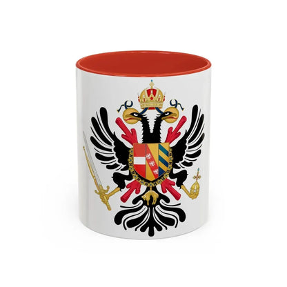 Coat of arms of the Austrian Netherlands - Accent Coffee Mug 11oz Red - Go Mug Yourself