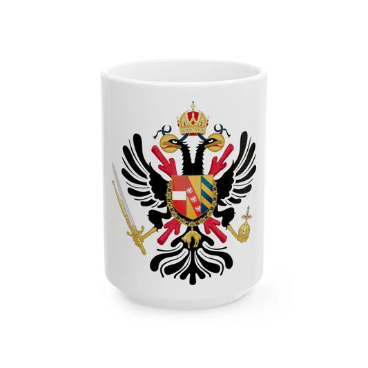 Coat of arms of the Austrian Netherlands - White Coffee Mug-15oz-Go Mug Yourself