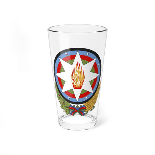 Coat of arms of the Azerbaijan Democratic Republic Low chroma colors (Azerbaijan) (Coat of Arms) Pint Glass 16oz 16oz - Go Mug Yourself