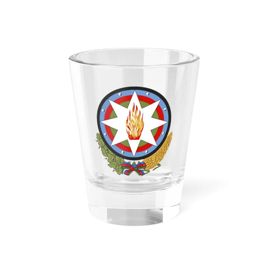 Coat of arms of the Azerbaijan Democratic Republic Low chroma colors (Azerbaijan) (Coat of Arms) Shot Glass 1.5oz 1.5oz - Go Mug Yourself