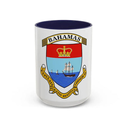 Coat of Arms of The Bahamas 2 - Accent Coffee Mug 15oz Navy - Go Mug Yourself