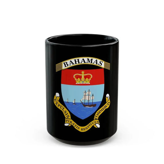 Coat of Arms of The Bahamas 2 - Black Coffee Mug 15oz - Go Mug Yourself