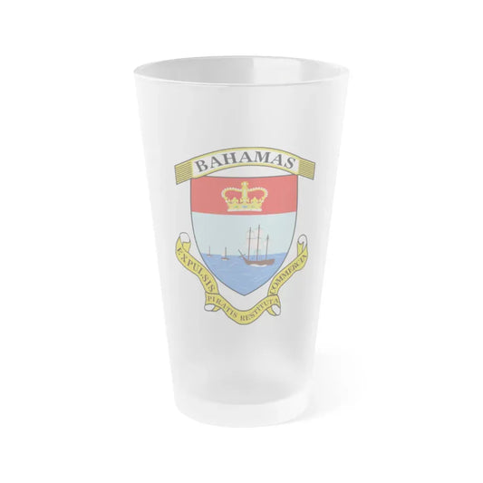 Coat of Arms of The Bahamas 2 - Frosted Pint Glass 16oz Default Title - Go Mug Yourself