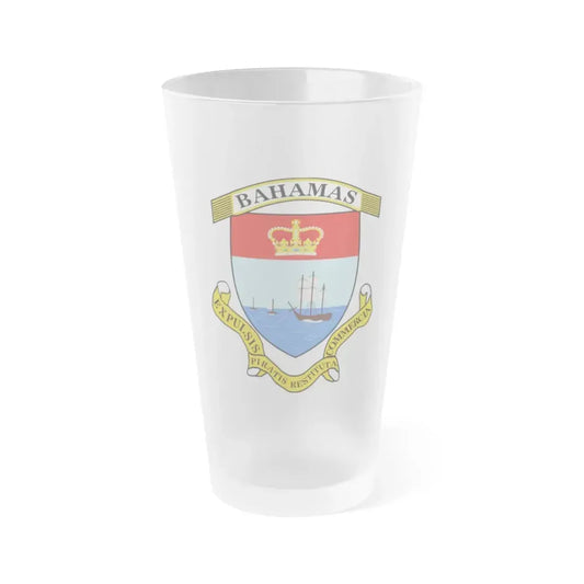 Coat of Arms of The Bahamas 2 - Frosted Pint Glass 16oz Default Title - Go Mug Yourself