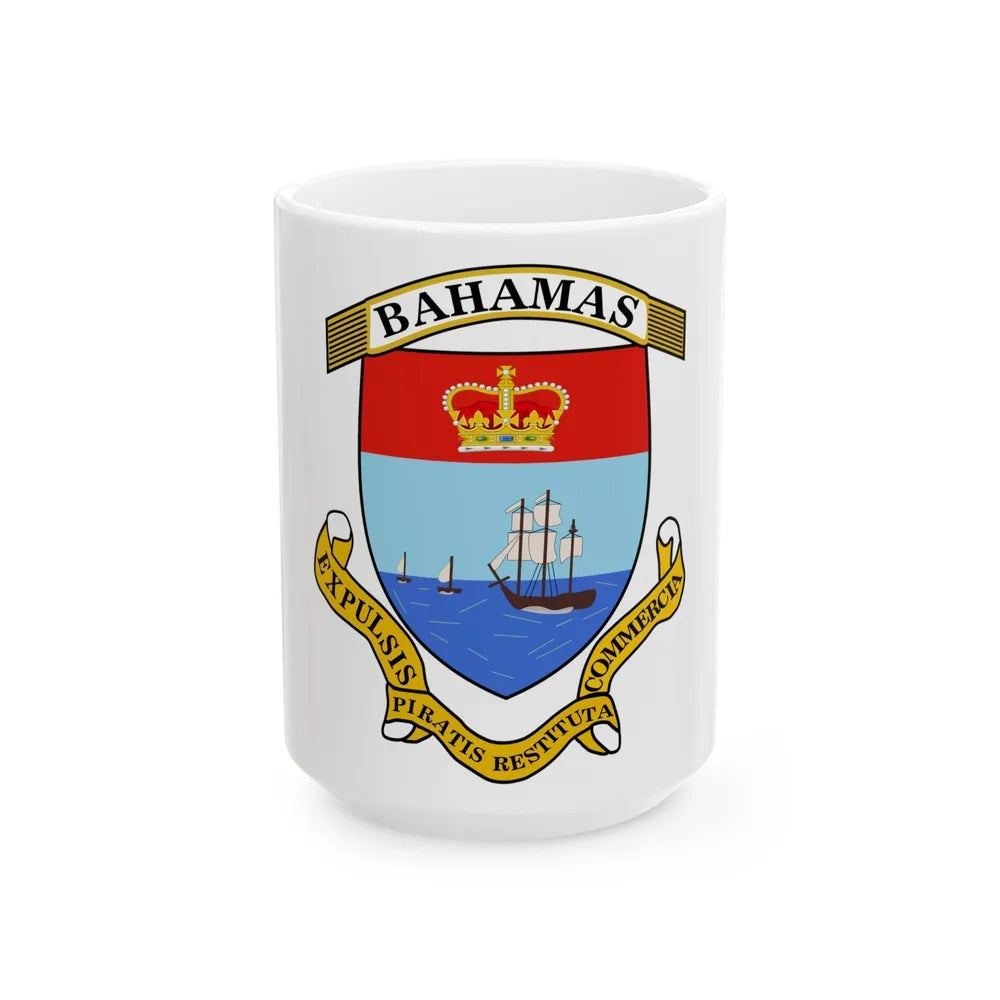 Coat of Arms of The Bahamas 2 - White Coffee Mug-15oz-Go Mug Yourself