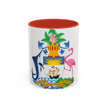 Coat of Arms of The Bahamas - Accent Coffee Mug 11oz Red - Go Mug Yourself