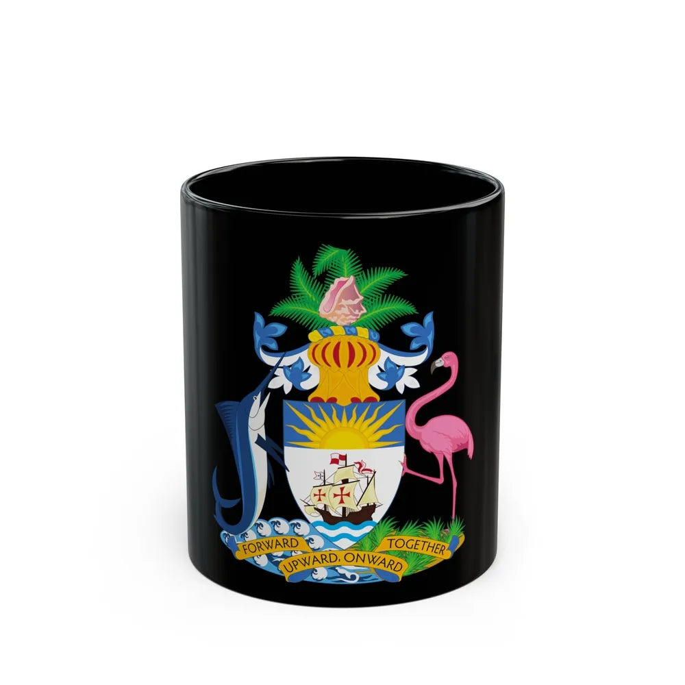 Coat of Arms of The Bahamas - Black Coffee Mug-11oz-Go Mug Yourself