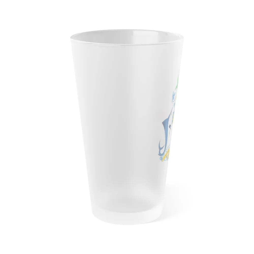 Coat of Arms of The Bahamas - Frosted Pint Glass 16oz-Go Mug Yourself