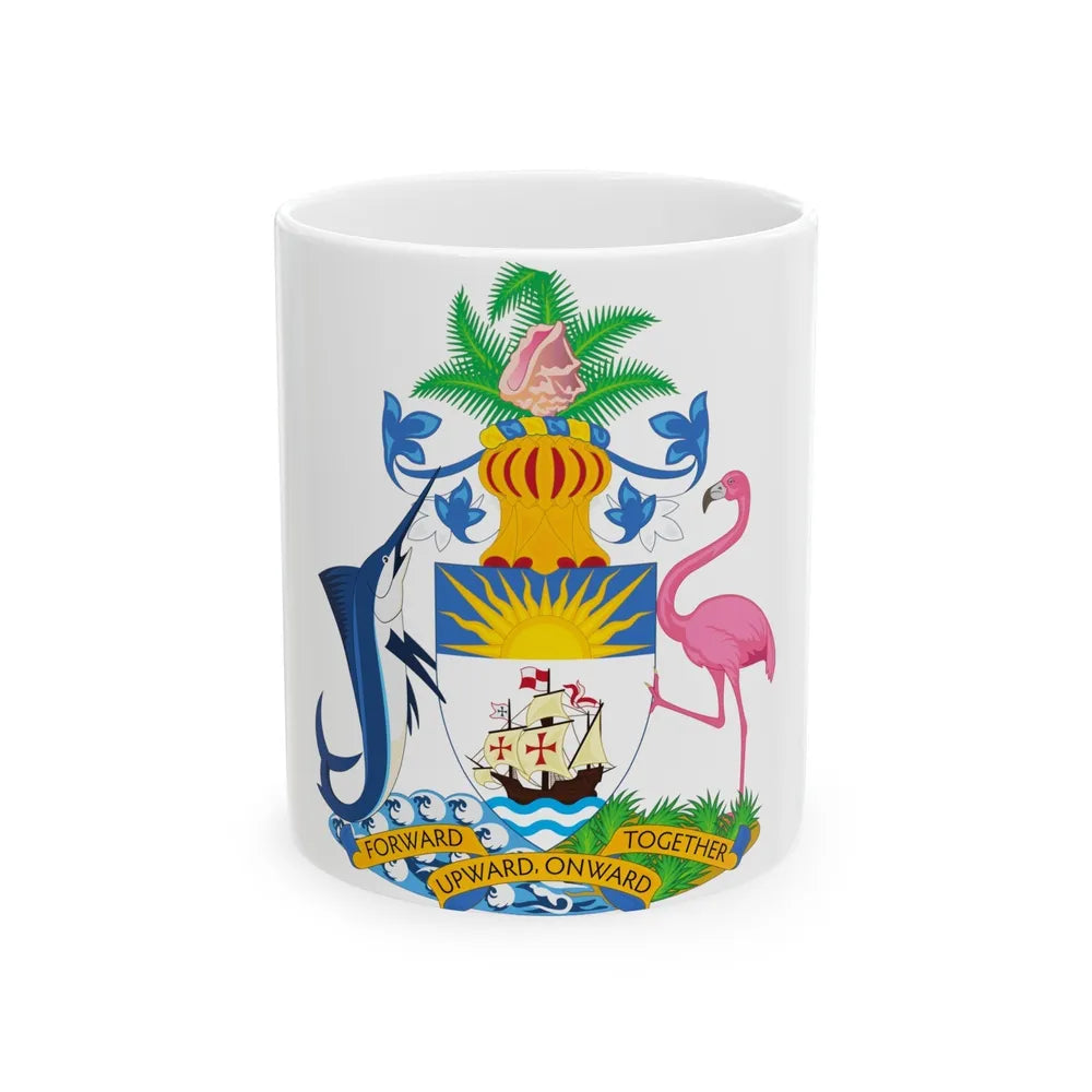 Coat of Arms of The Bahamas - White Coffee Mug-11oz-Go Mug Yourself