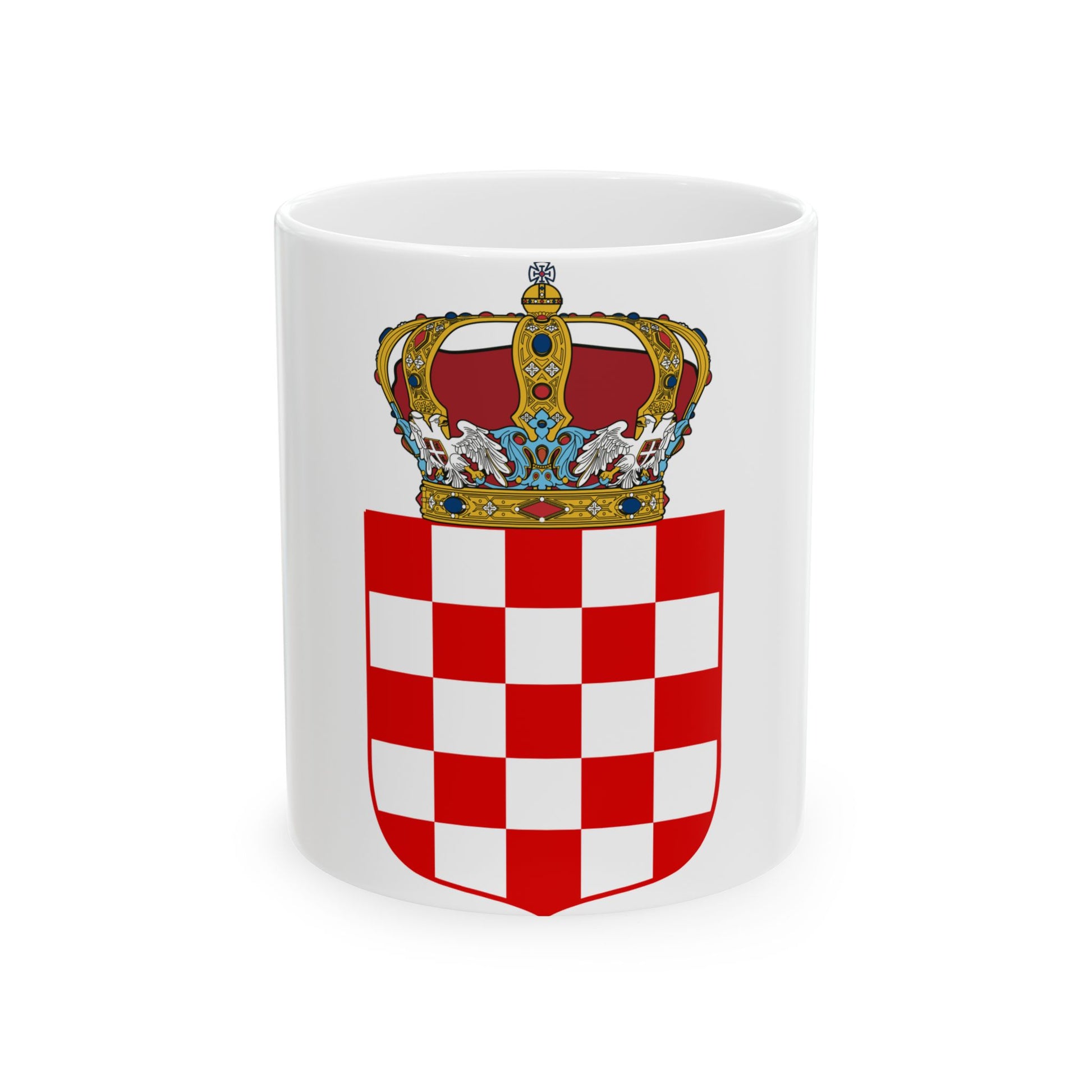 Coat of Arms of the Banate of Croatia - White Coffee Mug-11oz-Go Mug Yourself