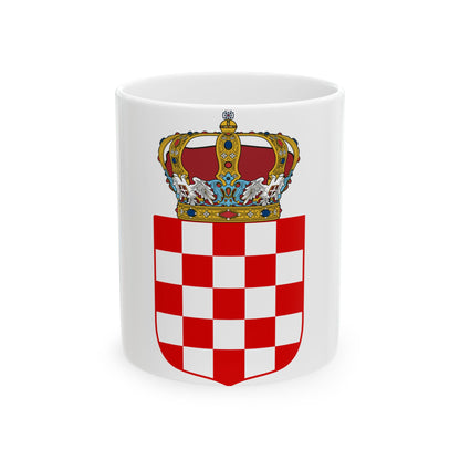 Coat of Arms of the Banate of Croatia - White Coffee Mug-11oz-Go Mug Yourself