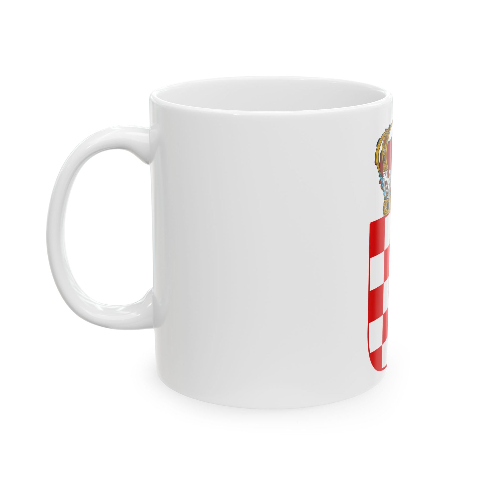 Coat of Arms of the Banate of Croatia - White Coffee Mug-Go Mug Yourself