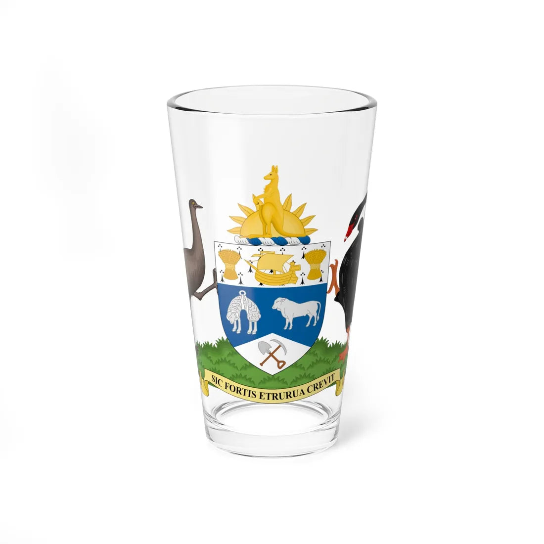 Coat of arms of the Bank of New South Wales (Australia) (Coat of Arms) Pint Glass 16oz 16oz - Go Mug Yourself
