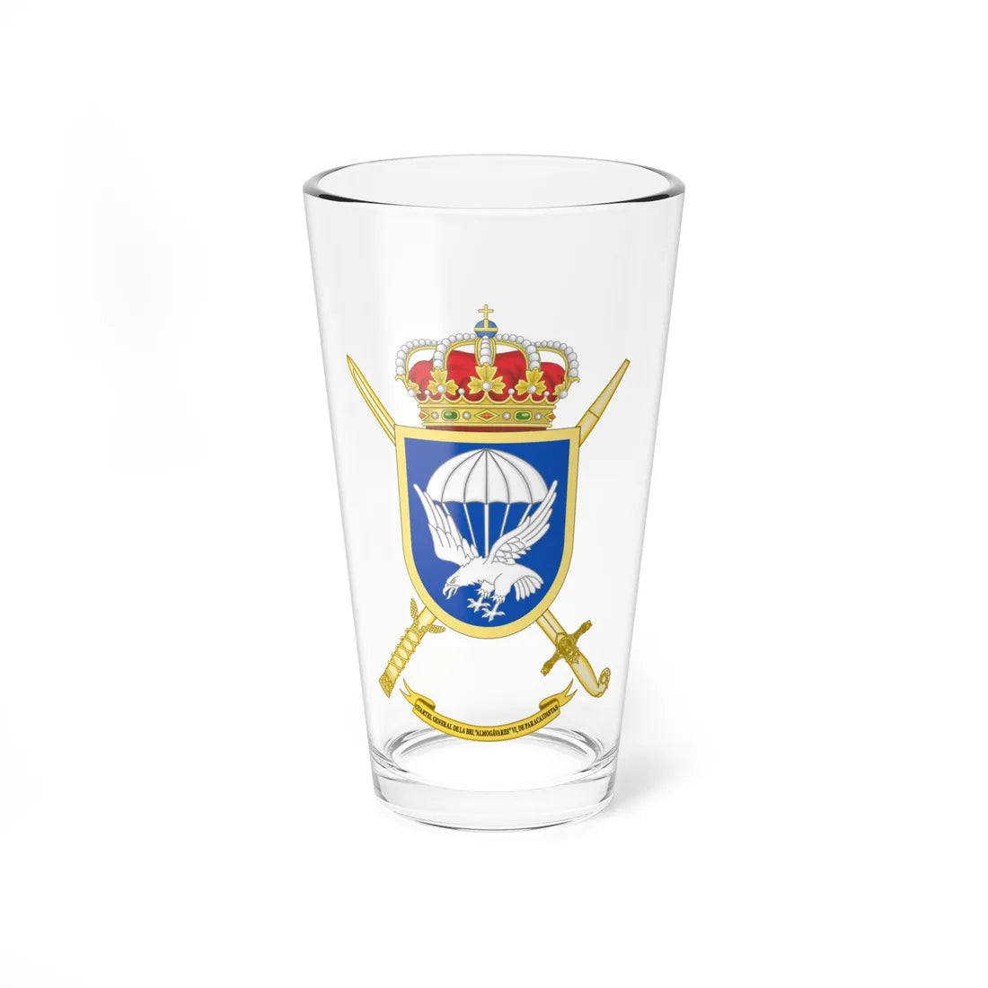 Coat of Arms of the BRIPAC Headquarters (Spain) (Coat of Arms) Pint Glass 16oz 16oz - Go Mug Yourself
