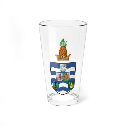 Coat of arms of the British Leeward Islands 1940-1956 (Saint Kitts and Nevis) (Coat of Arms) Pint Glass 16oz 16oz - Go Mug Yourself