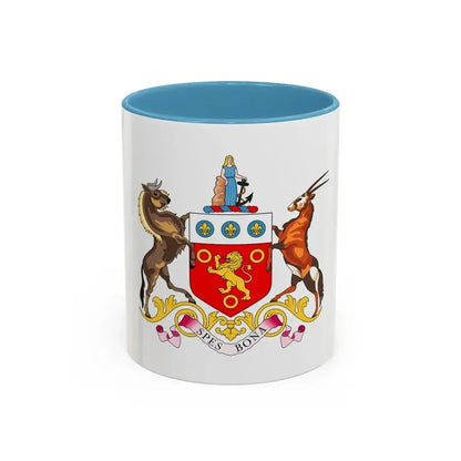 Coat of arms of the Cape Colony 1876-1994 - Accent Coffee Mug 11oz Light Blue - Go Mug Yourself
